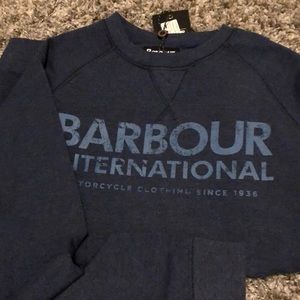 Barbour motorcycle navy crew neck